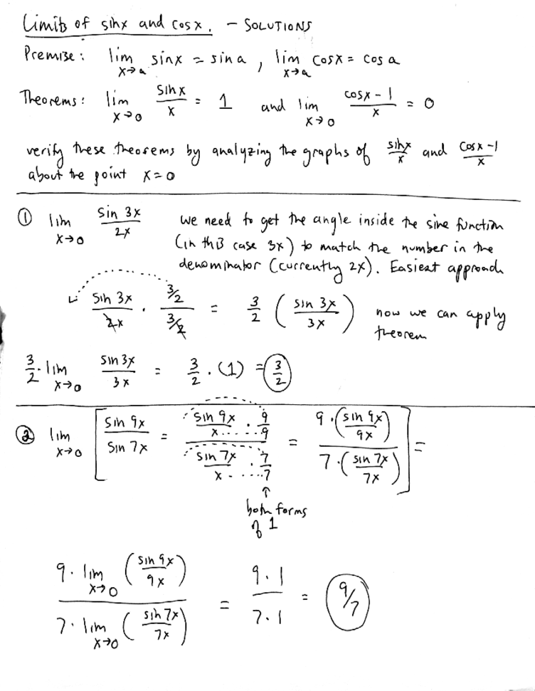 Answers For Calculus Problems